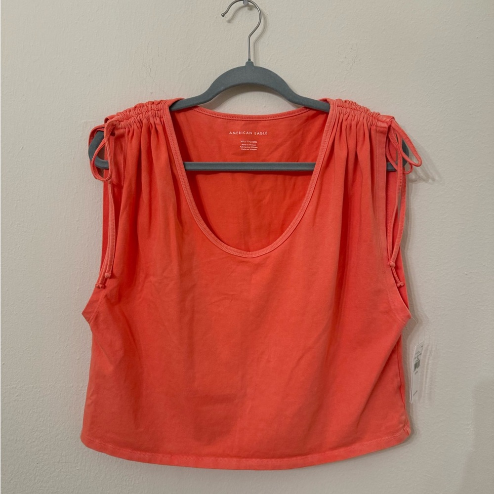 American Eagle Outfitters Women's Bright Coral Tank Top